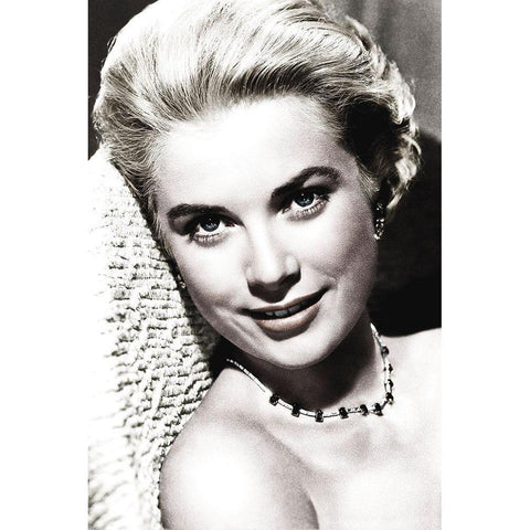 Grace Kelly Black Modern Wood Framed Art Print by Hollywood Photo Archive