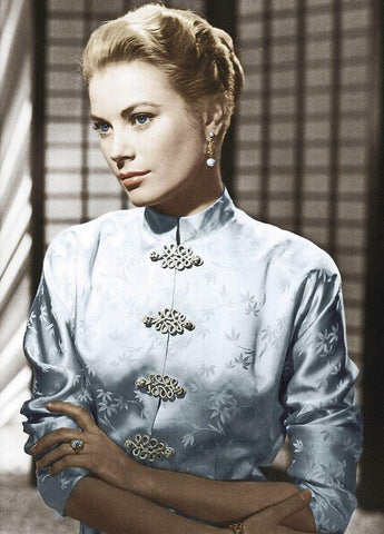 Grace Kelly Black Ornate Wood Framed Art Print with Double Matting by Hollywood Photo Archive