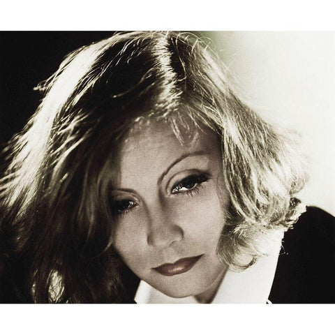 Greta Garbo Black Modern Wood Framed Art Print with Double Matting by Hollywood Photo Archive