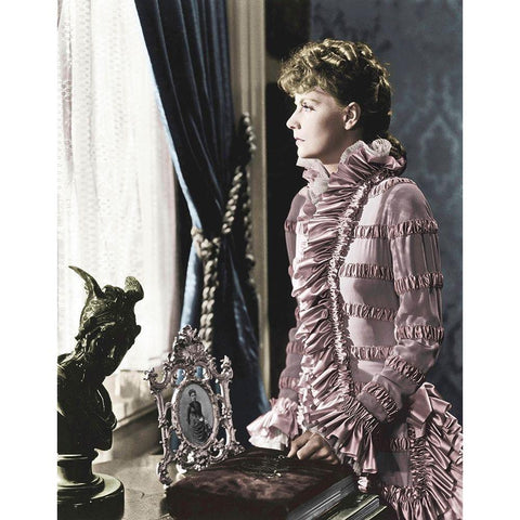 Greta Garbo Black Modern Wood Framed Art Print by Hollywood Photo Archive