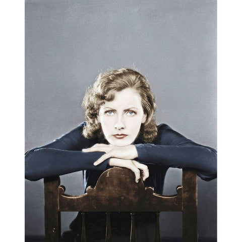 Greta Garbo Black Modern Wood Framed Art Print by Hollywood Photo Archive