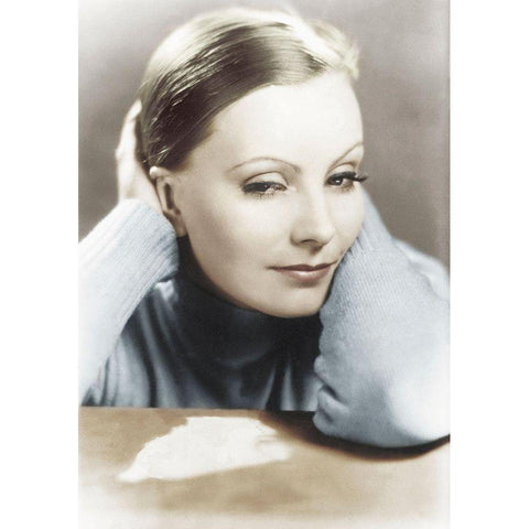 Greta Garbo Gold Ornate Wood Framed Art Print with Double Matting by Hollywood Photo Archive