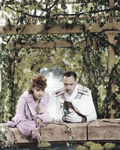 Greta Garbo Black Ornate Wood Framed Art Print with Double Matting by Hollywood Photo Archive