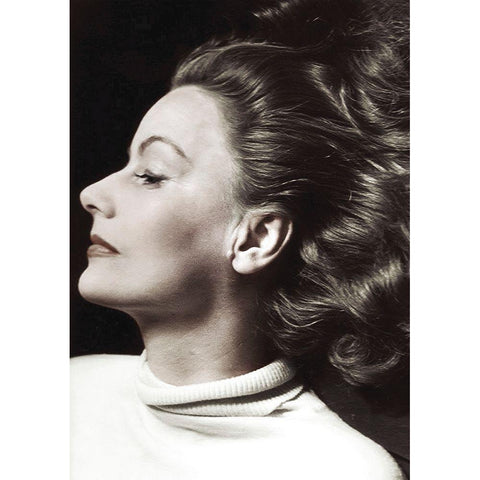 Greta Garbo Black Modern Wood Framed Art Print with Double Matting by Hollywood Photo Archive