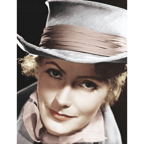 Greta Garbo Gold Ornate Wood Framed Art Print with Double Matting by Hollywood Photo Archive