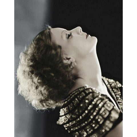 Greta Garbo White Modern Wood Framed Art Print by Hollywood Photo Archive