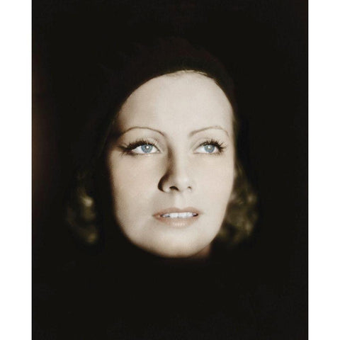 Greta Garbo Black Modern Wood Framed Art Print with Double Matting by Hollywood Photo Archive