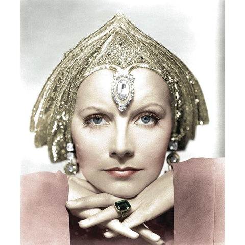 Greta Garbo - Mata Hari Black Modern Wood Framed Art Print with Double Matting by Hollywood Photo Archive