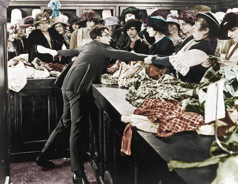 Harold Lloyd White Modern Wood Framed Art Print with Double Matting by Hollywood Photo Archive