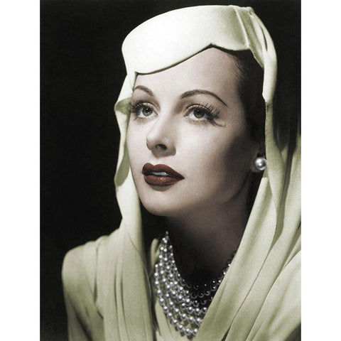 Hedy Lamarr  - Conspirators Black Modern Wood Framed Art Print with Double Matting by Hollywood Photo Archive