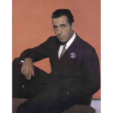 Humphrey Bogart Gold Ornate Wood Framed Art Print with Double Matting by Hollywood Photo Archive