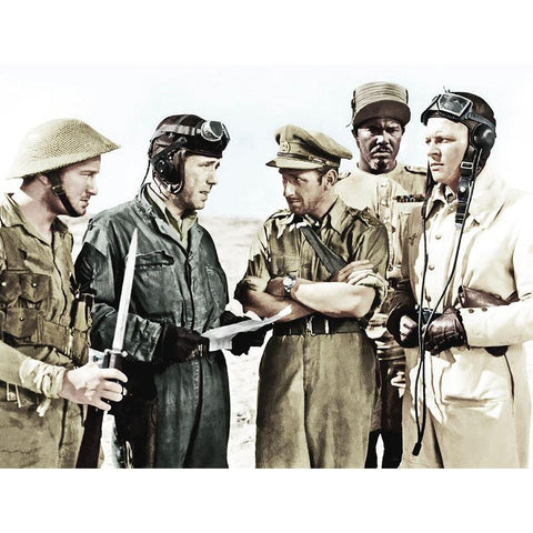 Humphrey Bogart White Modern Wood Framed Art Print by Hollywood Photo Archive