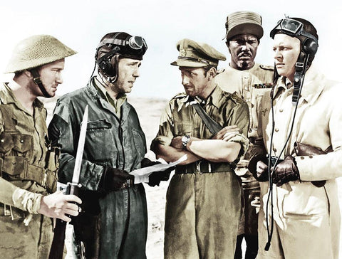 Humphrey Bogart Black Ornate Wood Framed Art Print with Double Matting by Hollywood Photo Archive