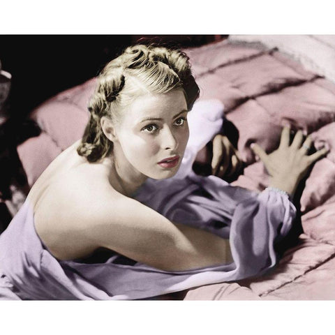 Ingrid Bergman Black Modern Wood Framed Art Print with Double Matting by Hollywood Photo Archive