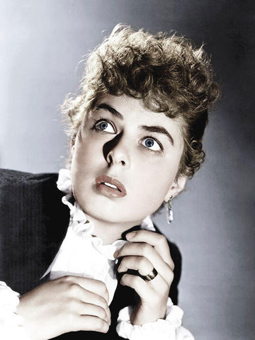 Ingrid Bergman - Gaslight Black Ornate Wood Framed Art Print with Double Matting by Hollywood Photo Archive