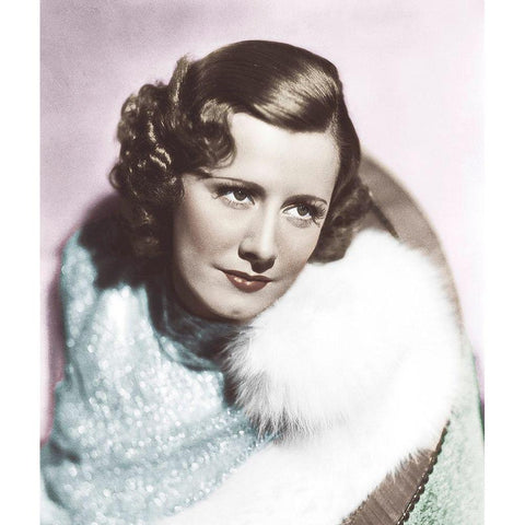 Irene Dunne Gold Ornate Wood Framed Art Print with Double Matting by Hollywood Photo Archive