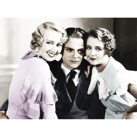 James Cagney Black Modern Wood Framed Art Print by Hollywood Photo Archive