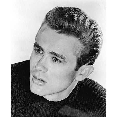 James Dean White Modern Wood Framed Art Print by Hollywood Photo Archive