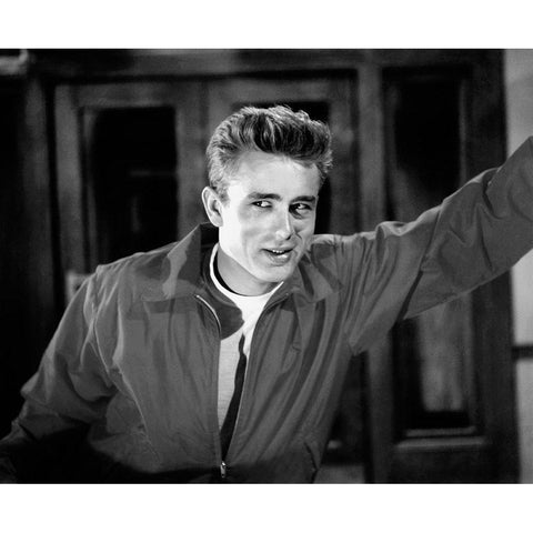 James Dean Gold Ornate Wood Framed Art Print with Double Matting by Hollywood Photo Archive