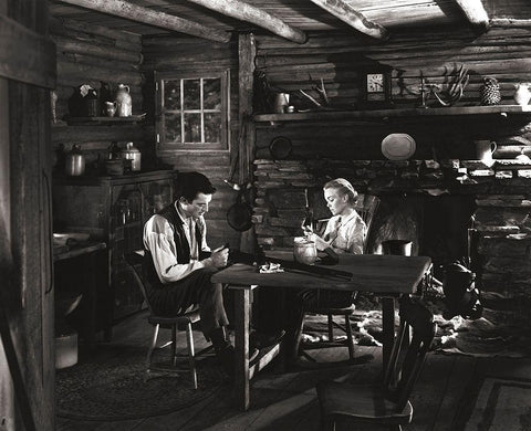 Jane Wyman - The Yearling Black Ornate Wood Framed Art Print with Double Matting by Hollywood Photo Archive