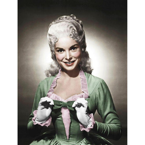 Janet Leigh Gold Ornate Wood Framed Art Print with Double Matting by Hollywood Photo Archive