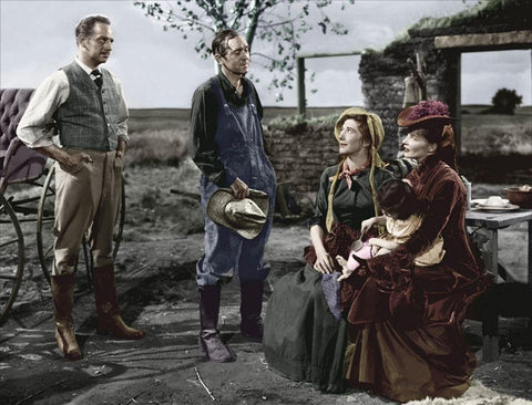 Katharine Hepburn - The Sea of Grass Black Ornate Wood Framed Art Print with Double Matting by Hollywood Photo Archive