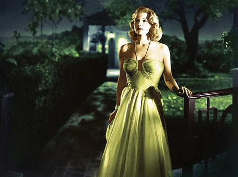 Rita Hayworth Affair in Trinidad Black Ornate Wood Framed Art Print with Double Matting by Hollywood Photo Archive