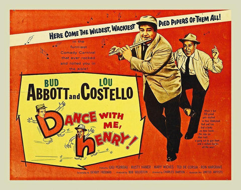 Abbott and Costello - Dance With Me Henry White Modern Wood Framed Art Print with Double Matting by Hollywood Photo Archive