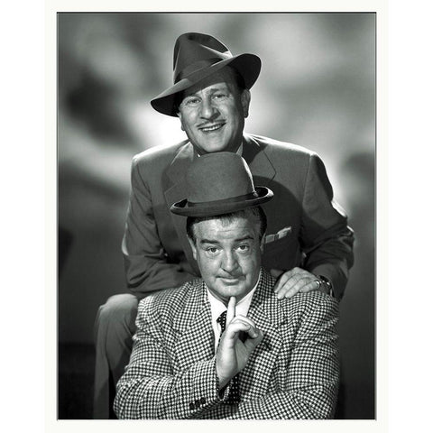 Abbott and Costello - Promotional Still Black Modern Wood Framed Art Print with Double Matting by Hollywood Photo Archive