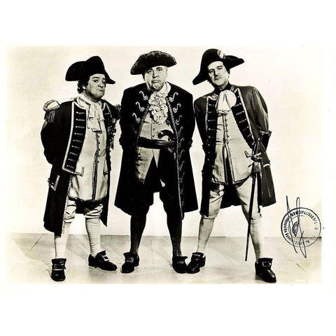 Abbott and Costello - Promotional Still  - Captain Kidd Black Modern Wood Framed Art Print by Hollywood Photo Archive