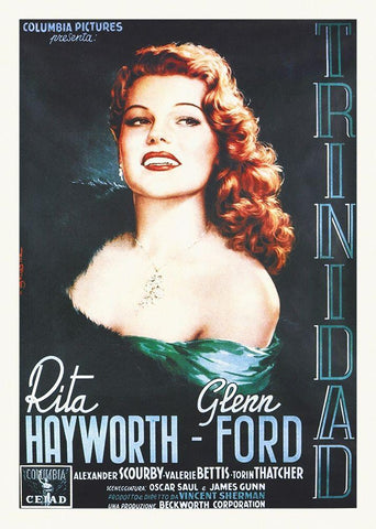 Affair In Trindad White Modern Wood Framed Art Print with Double Matting by Hollywood Photo Archive