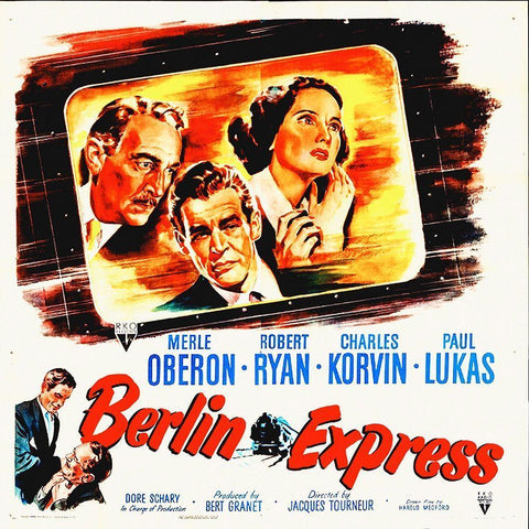 Berlin Express Black Ornate Wood Framed Art Print with Double Matting by Hollywood Photo Archive