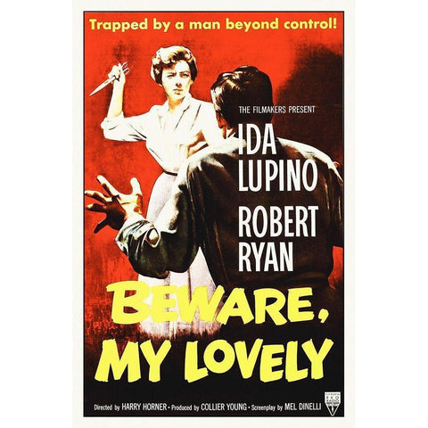 Beware My Lovely Black Modern Wood Framed Art Print by Hollywood Photo Archive