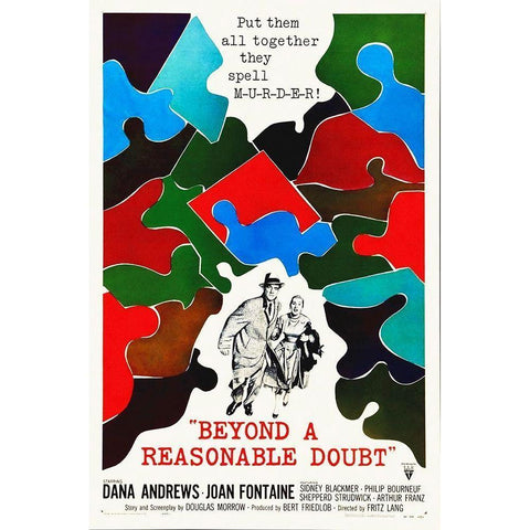 Beyond A Reasonable Doubt White Modern Wood Framed Art Print by Hollywood Photo Archive