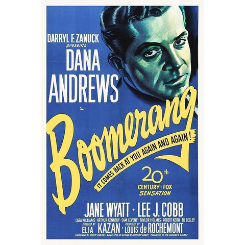 Boomerang Black Modern Wood Framed Art Print by Hollywood Photo Archive