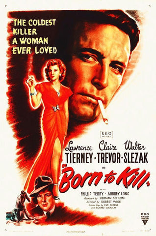 Born To Kill White Modern Wood Framed Art Print with Double Matting by Hollywood Photo Archive