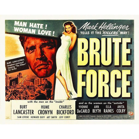 Brute Force Black Modern Wood Framed Art Print by Hollywood Photo Archive