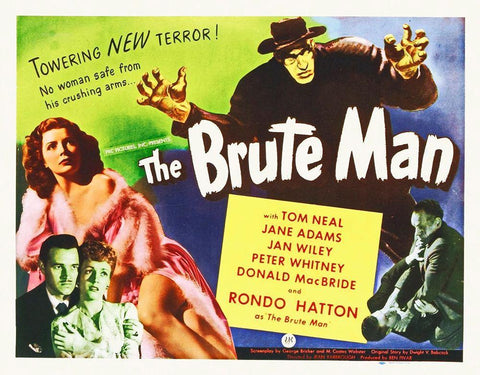 Brute Man White Modern Wood Framed Art Print with Double Matting by Hollywood Photo Archive