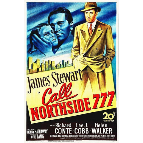 Call Northside 777 White Modern Wood Framed Art Print by Hollywood Photo Archive
