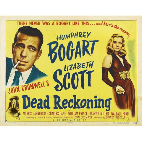 Dead Reckoning Black Modern Wood Framed Art Print by Hollywood Photo Archive