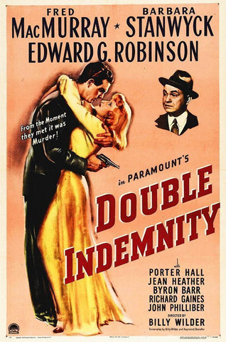 Double Indemnity Black Ornate Wood Framed Art Print with Double Matting by Hollywood Photo Archive