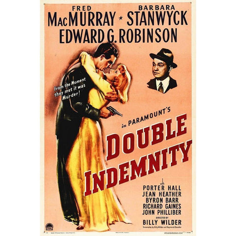 Double Indemnity White Modern Wood Framed Art Print by Hollywood Photo Archive