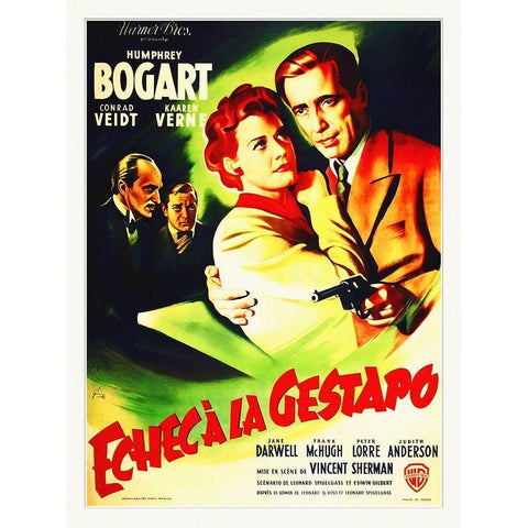 French - All Through The Night White Modern Wood Framed Art Print by Hollywood Photo Archive