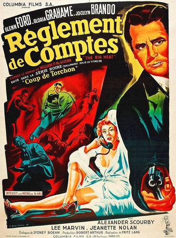 French - Big Heat White Modern Wood Framed Art Print with Double Matting by Hollywood Photo Archive