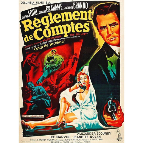 French - Big Heat Black Modern Wood Framed Art Print by Hollywood Photo Archive