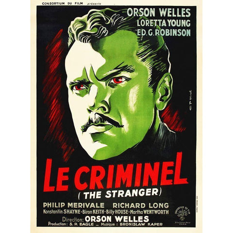 French - The Stranger Gold Ornate Wood Framed Art Print with Double Matting by Hollywood Photo Archive