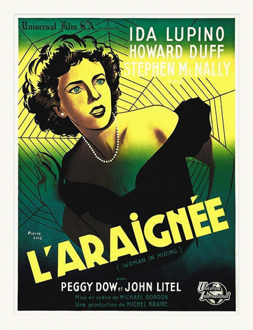 French - Women in Hiding White Modern Wood Framed Art Print with Double Matting by Hollywood Photo Archive