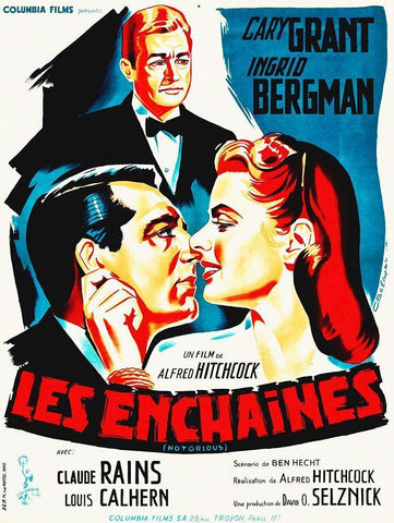 French Notorious White Modern Wood Framed Art Print with Double Matting by Hollywood Photo Archive