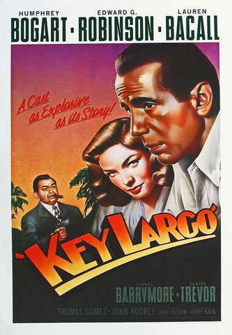 German - Key Largo Black Ornate Wood Framed Art Print with Double Matting by Hollywood Photo Archive