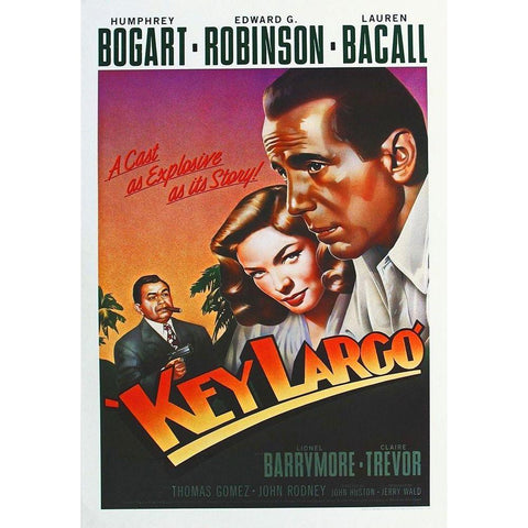 German - Key Largo Gold Ornate Wood Framed Art Print with Double Matting by Hollywood Photo Archive